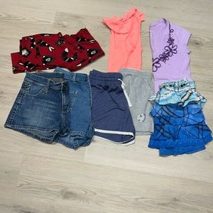 Girls Various “LOT” Shorts and Shirts size 10 Justice, Circo, Shorts Various 7-8